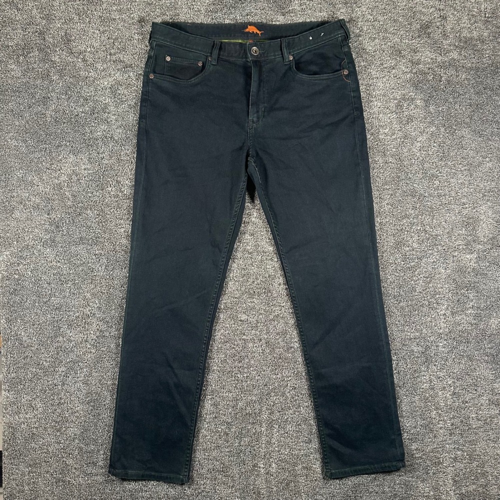 Tommy Bahama Denim Pants Mens 35x32 Boracay Dark Blue Stretch Straight 5-Pocket